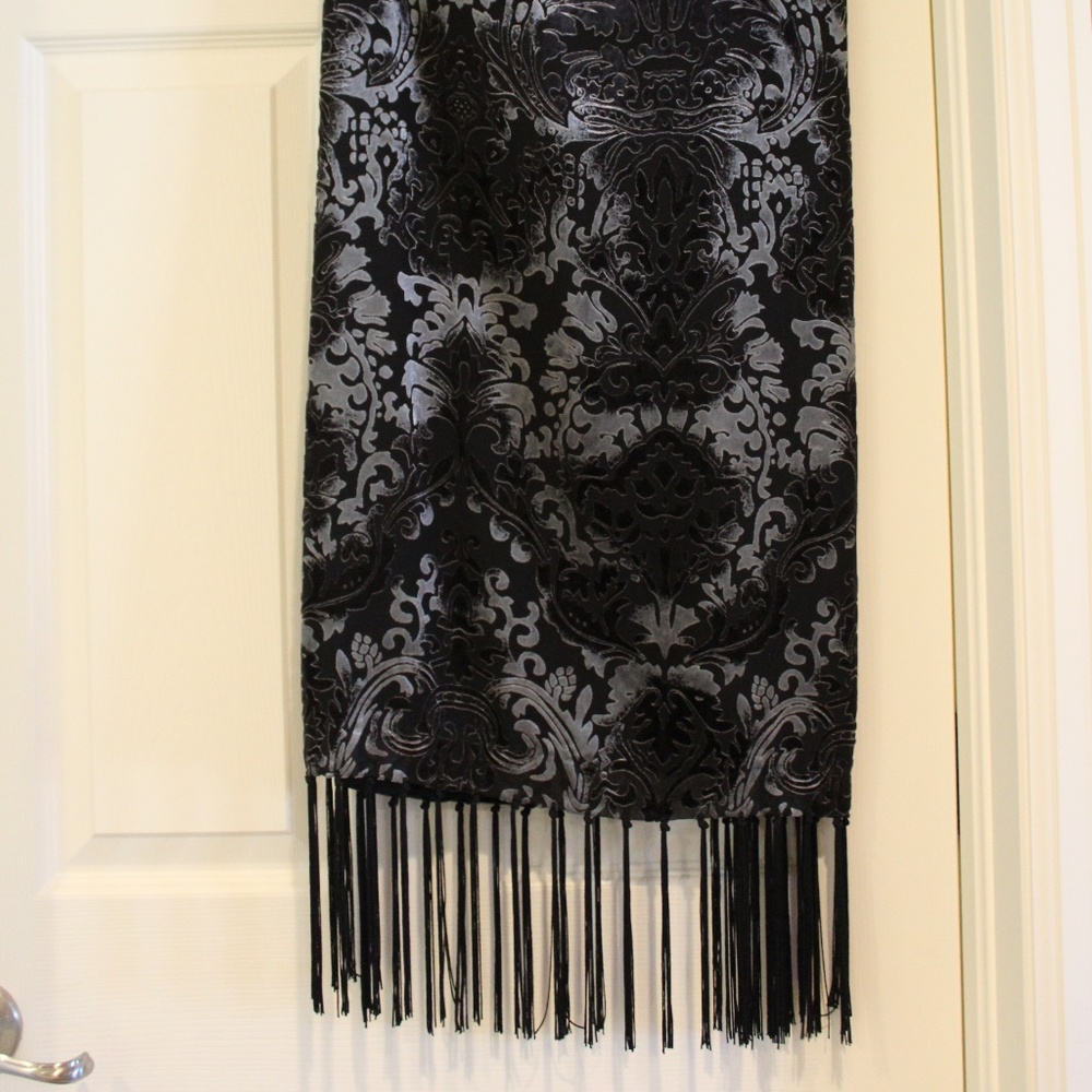 Burnt Out Velvet Holiday Skirt